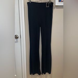 Motel Rocks Trouser in Crepe Black w/ Diamond Detail